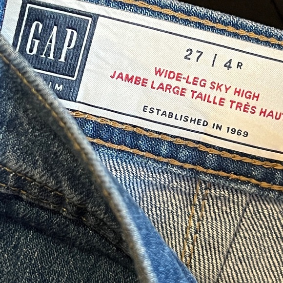 Gap Wide-Leg Sky High Jeans 27/4 Regular - Picture 2 of 10